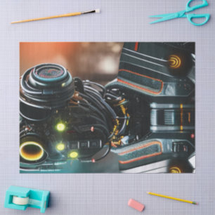 Mousseline Papier de tissu Robot 3