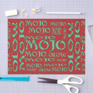 Mousseline Papier de tissu rouge Mojo