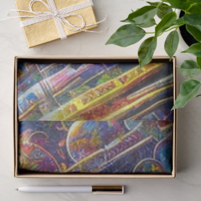 Mousseline Papier de tissu Space Race (Cadeau)