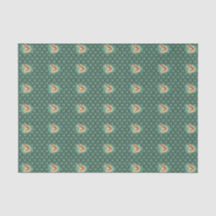 Mousseline Papier de tissu turquoise géométrique Rosy Maple M