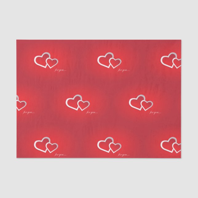 Mousseline Papier de tissu Valentines (Recto)