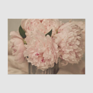 Mousseline Papier de tissus 10 lb Arrangement de pivoine rose