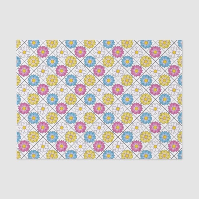 Mousseline Papier de tissus à fleur de bouton (Recto)