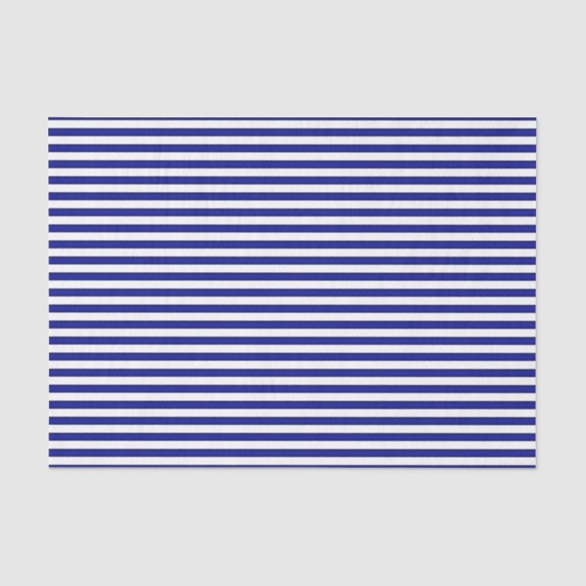 Mousseline Papier de tissus à rayures bleu et blanc (Recto)