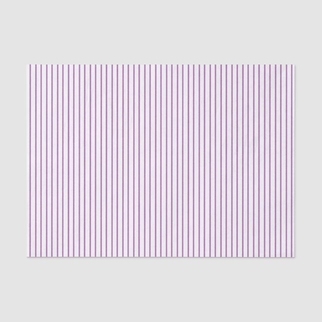 Mousseline Papier de tissus à rayures violettes et blanches (Recto)