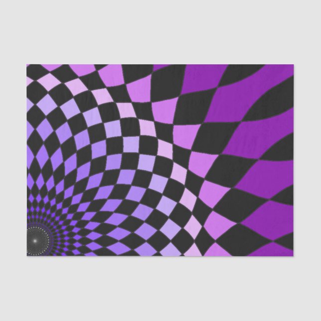 Mousseline Papier de tissus "Alice Floor" violet (Recto)
