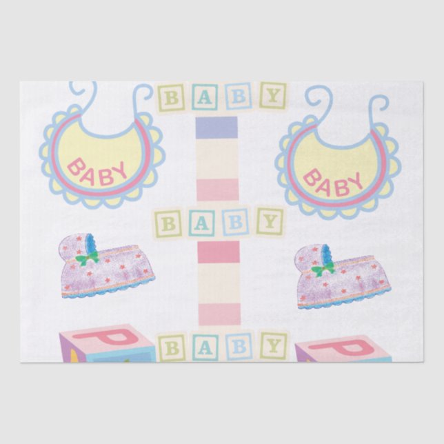 Mousseline Papier de tissus bébé (Recto)