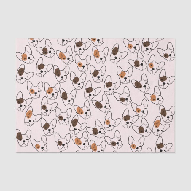 Mousseline Papier de tissus Buldog en France (Recto)