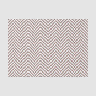 Mousseline Papier de tissus Chevron Line - Brown en blanc