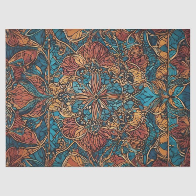 Mousseline Papier de tissus d'art marocain (Recto)