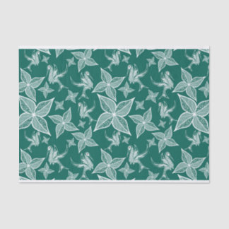 Mousseline Papier de tissus de feuilles (émeraude)