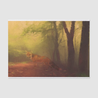 Mousseline Papier de tissus de renard d'automne