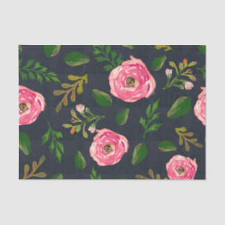 Mousseline Papier de tissus Denim Fleur