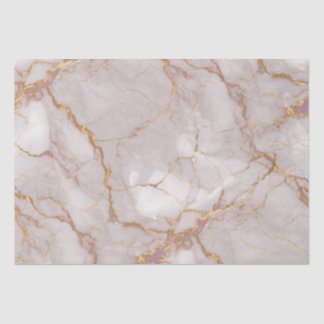 Mousseline Papier de tissus en marbre blanc et or