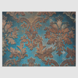 Mousseline Papier de tissus en papier découpé Patina Damask e