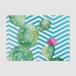 Mousseline Papier de tissus enveloppant les cactus de saumons