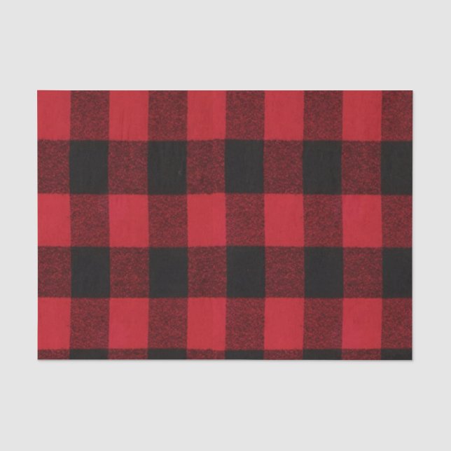 Mousseline Papier de tissus enveloppant noir de buffle rouge (Recto)