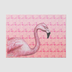 Mousseline Papier de tissus Flamant rose