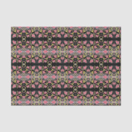 Mousseline Papier de tissus fleuri rouge
