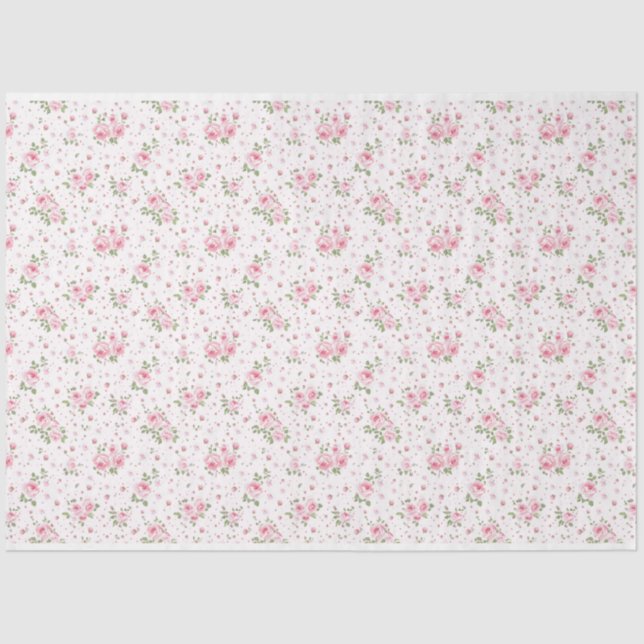 Mousseline Papier de tissus floraux (Recto)