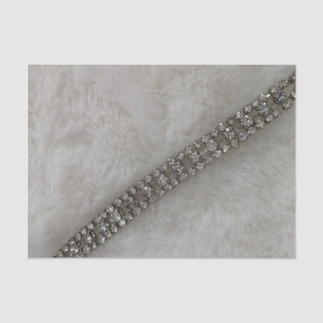 Mousseline Papier de tissus fourrure et diamant (Recto)