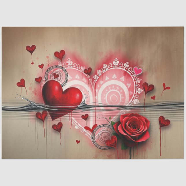 Mousseline Papier de tissus gothique Abstrait romantique (Recto)