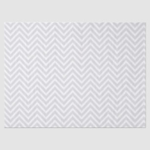 Mousseline Papier de tissus gris et blanc Chevron