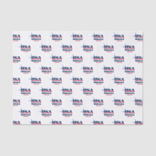 Mousseline Papier de tissus Indiana State Pride