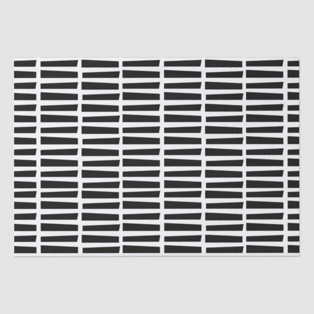 Mousseline Papier de tissus / Lignes noires Abstraites (Recto)