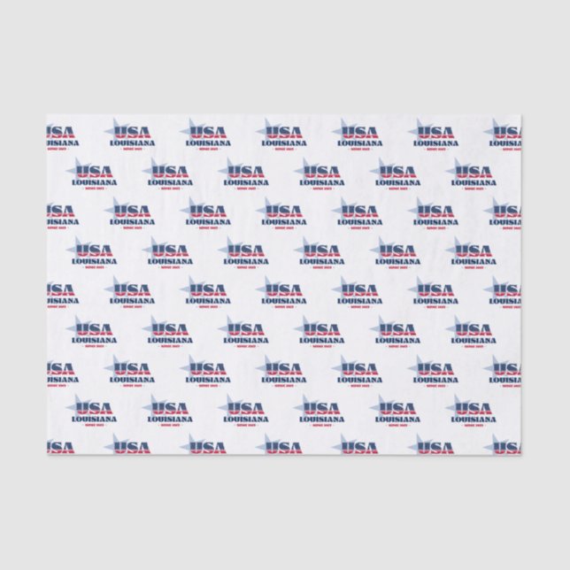 Mousseline Papier de tissus Louisiana State Pride (Recto)