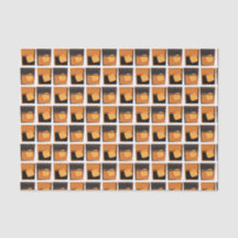 Papier de tissus - Lunettes de whisky or et noir