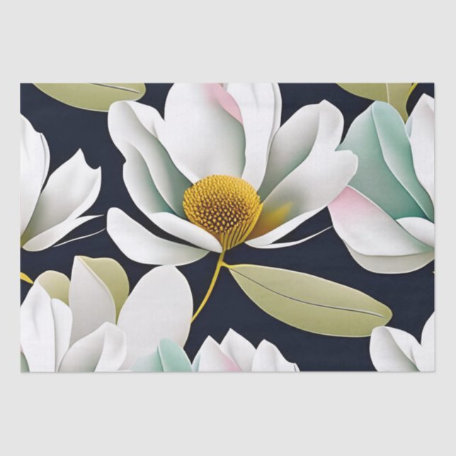 Mousseline Papier de tissus Magnolia (Recto)