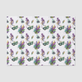 Mousseline Papier de tissus Mardi Gras