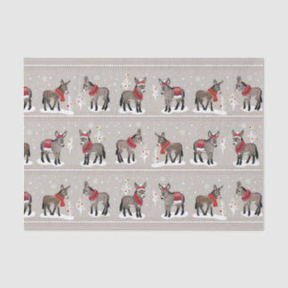 Mousseline Papier de tissus MCD Winter Donkeys