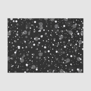 Mousseline Papier de tissus neige avec Arrière - plan noir