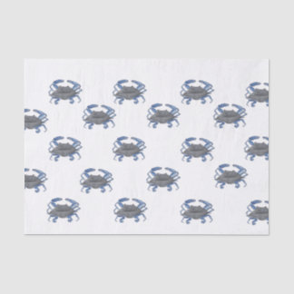 Mousseline Papier de tissus répétitif de crabe bleu