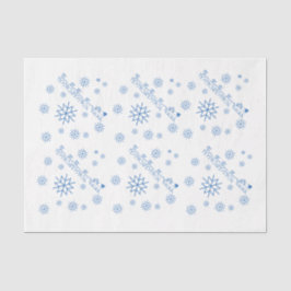 Mousseline Papier de tissus - Santa Claus, Sleigh, Snowflakes