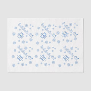 Mousseline Papier de tissus - Santa Claus, Sleigh, Snowflakes