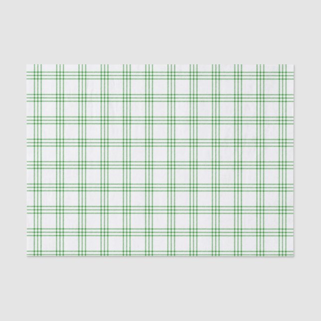 Mousseline Papier de tissus vert et blanc moderne (Recto)