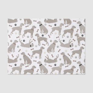 Mousseline Papier de tissus Weimaraner Bones and Paks