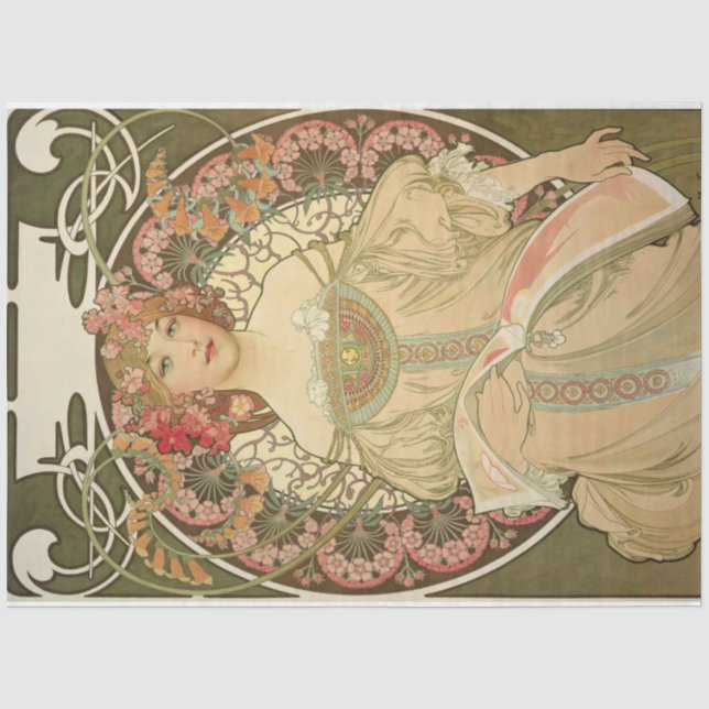 Mousseline Papier décadrage Art nouveau (Recto)