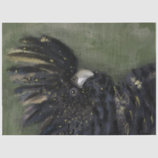 Mousseline Papier découpage de Cockatoo noir australien 