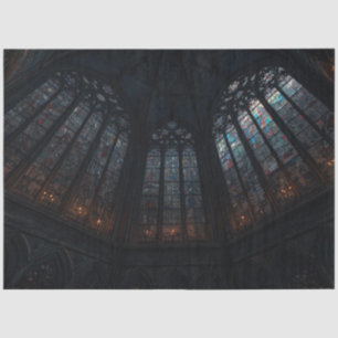 Mousseline Papier Découpage de Fenêtre de Cathédrale Gothique