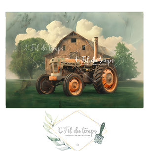 Mousseline Papier Découpage de l'agriculture vintage