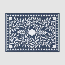 Papier découpage incrustation d'os traditionnel bl