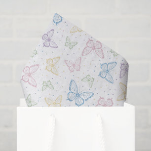 Mousseline Papier découpage papillon, mouchoir en papier inse