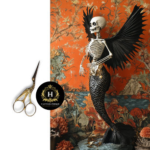 Mousseline Papier découpage squelette de vampire gothique têt