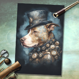 Mousseline Papier découpage Steampunk Pit Bull 1