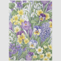Papier découpé floral aquarelle unique pour meuble