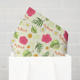 Mousseline Papier Découpe Floral Hawaïen, Hibiscus Tropical